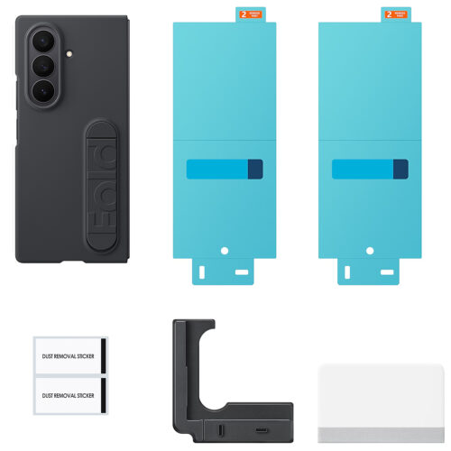 Capac protectie spate Samsung Galaxy Z Fold7 Silicone Case, Gray - imagine 6