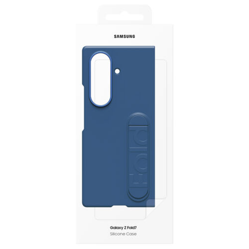 Capac protectie spate Samsung Galaxy Z Fold7 Silicone Case, Blue - imagine 7