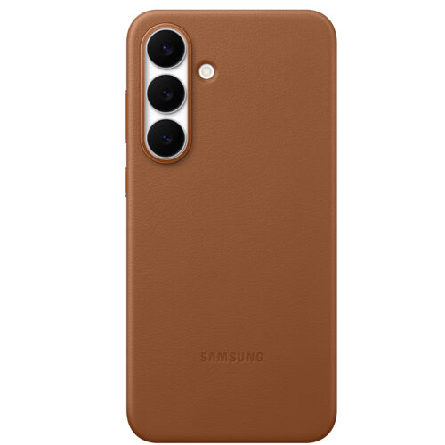 Capac protectie spate Samsung Kindsuit (Leather) Case pentru Galaxy S25 FE (S731), Tan - imagine 3
