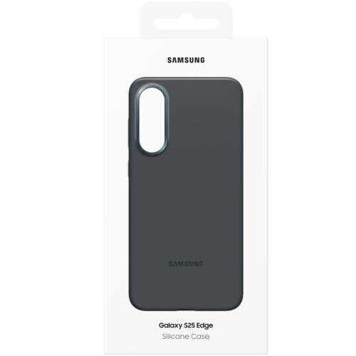 Capac protectie spate Samsung Silicone Case pentru Galaxy S25 Edge (S937), Black - imagine 6