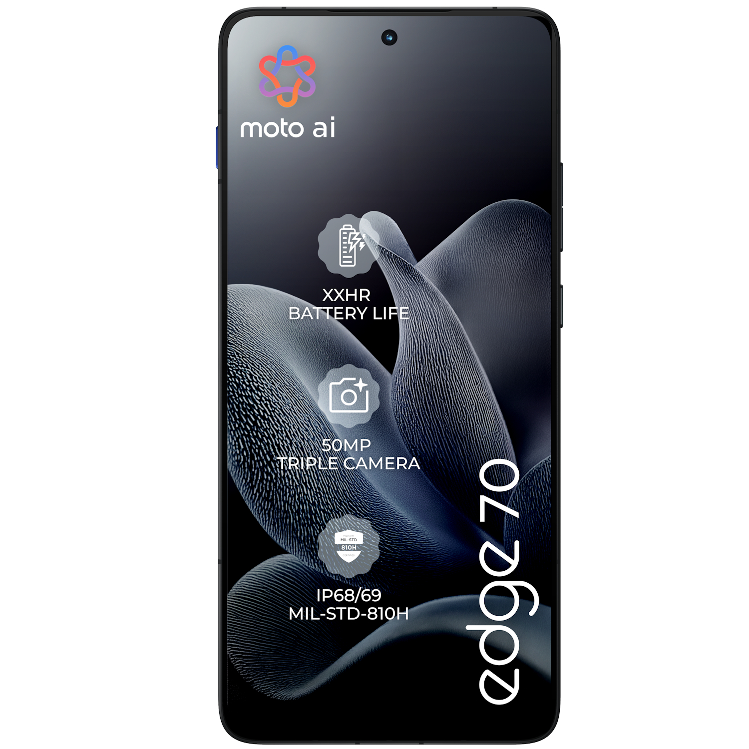 Telefon mobil Dual SIM Motorola Edge 70, 5G, Octa Core 2.8 GHz, 512 GB + 12 GB RAM, PANTONE Gadget Grey - imagine 8