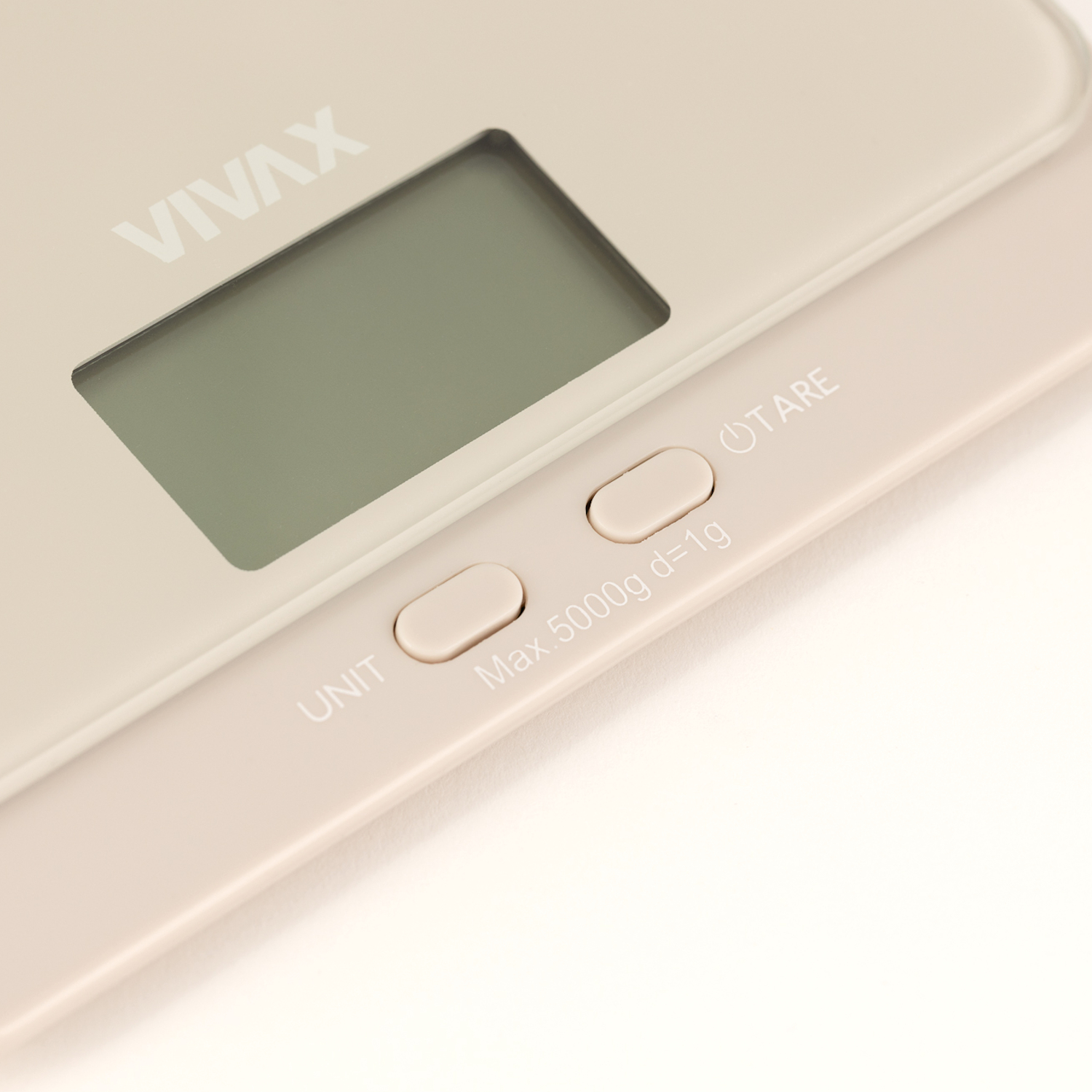Cantar de bucatarie VIVAX KS-502G, ecran digital, sticla securizata, Lunar Bej - imagine 2