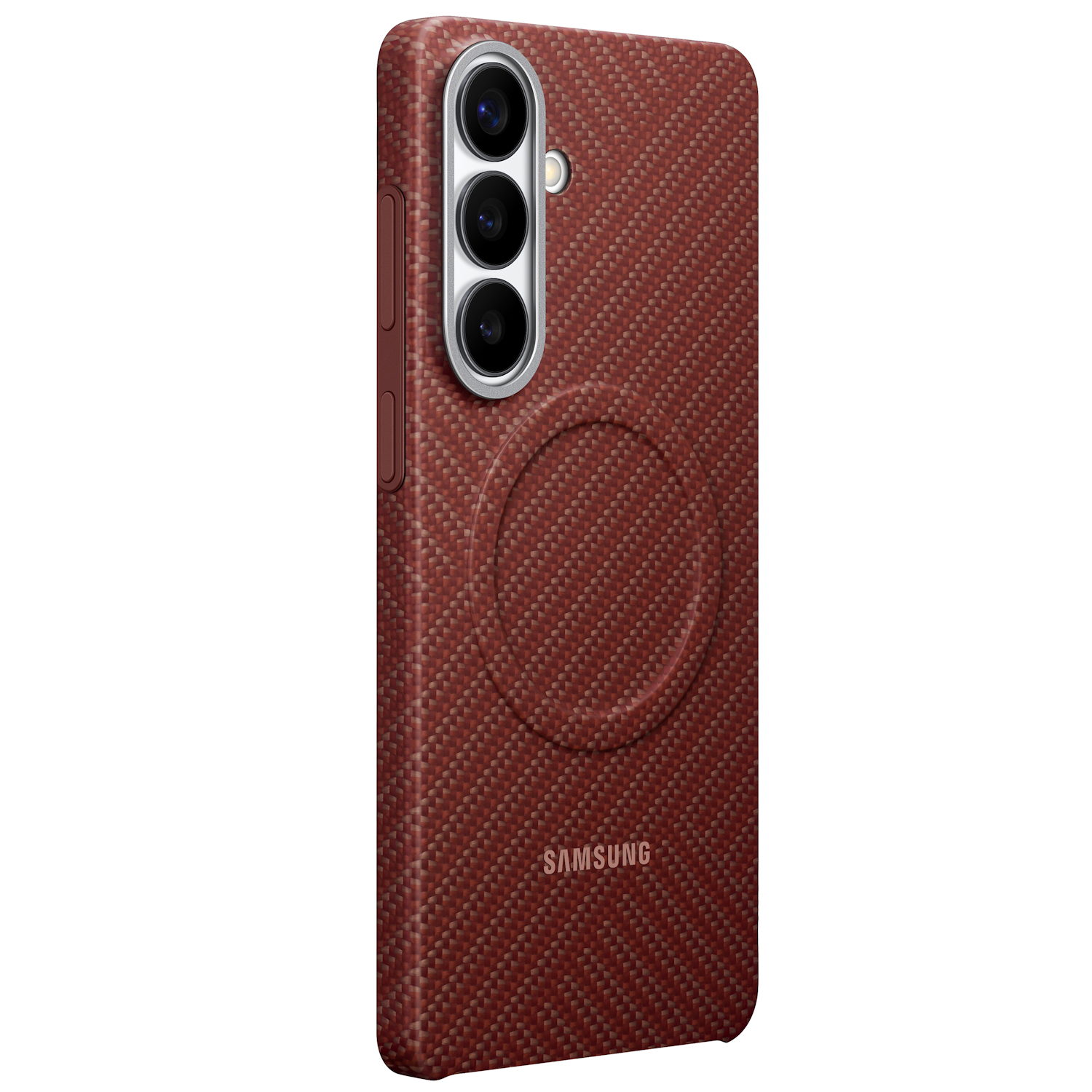Capac protectie spate Samsung Carbon Magnet Case pentru Galaxy S26 Plus (S947), Coral Red - imagine 3