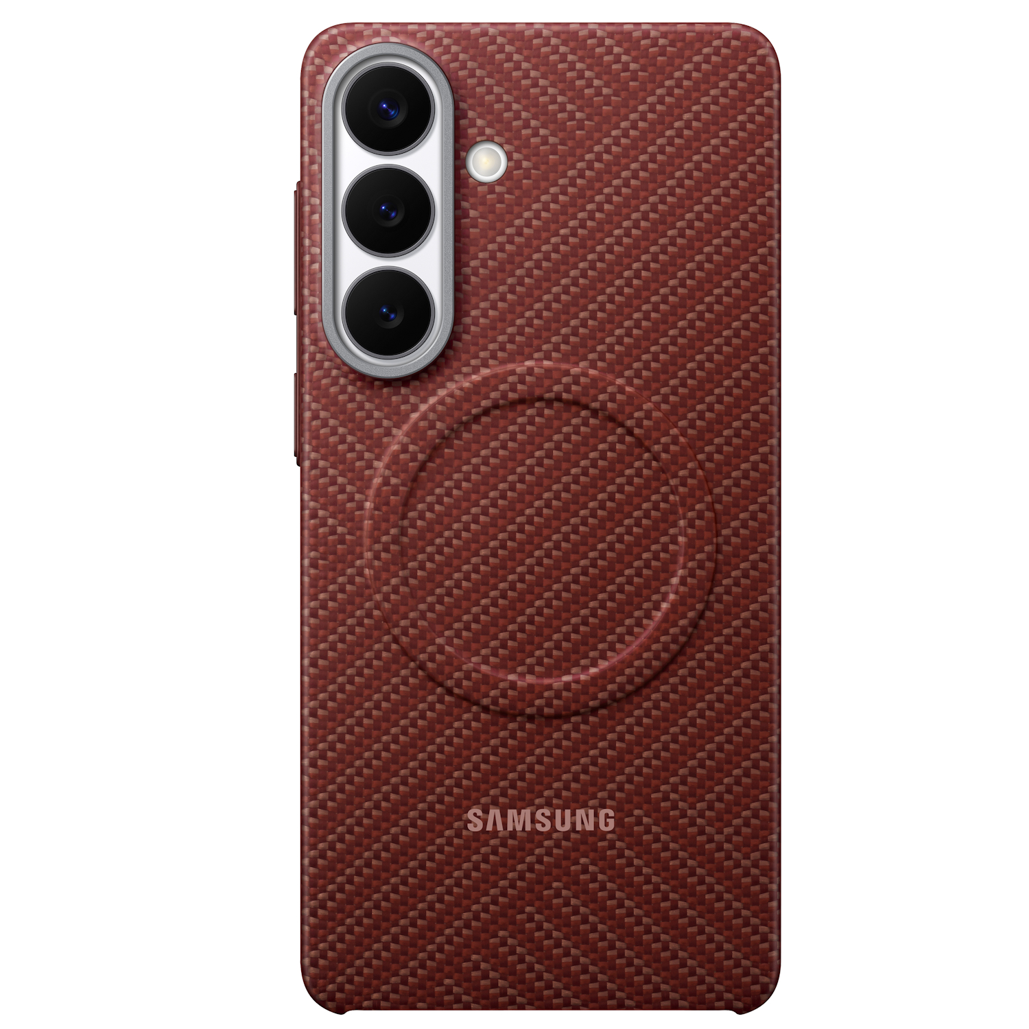 Capac protectie spate Samsung Carbon Magnet Case pentru Galaxy S26 Plus (S947), Coral Red