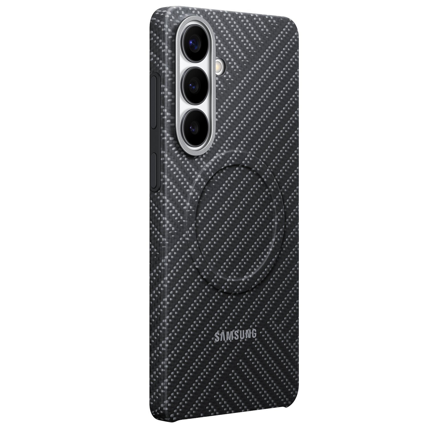 Capac protectie spate Samsung Carbon Magnet Case pentru Galaxy S26 Plus (S947), Gray - imagine 3