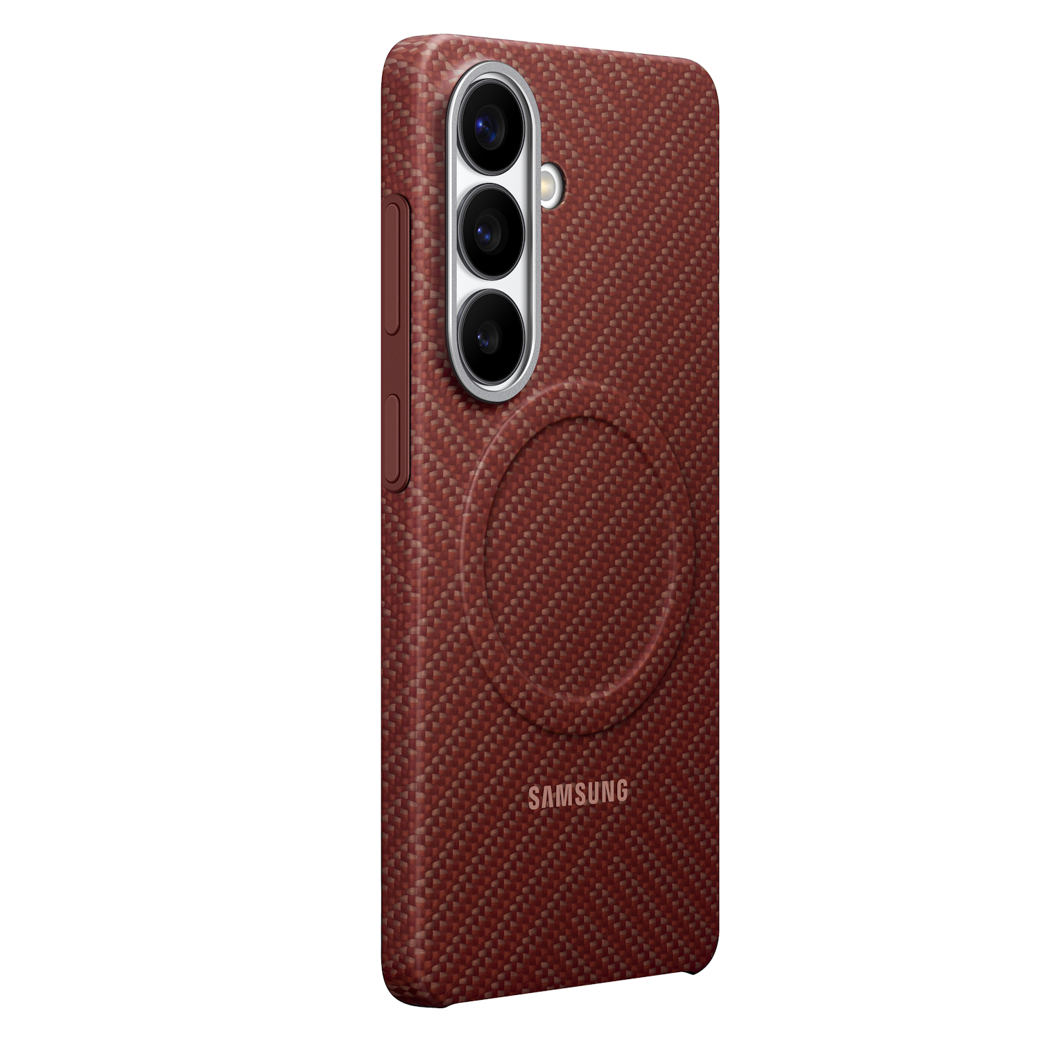 Capac protectie spate Samsung Carbon Magnet Case pentru Galaxy S26 (S942), Coral Red - imagine 5