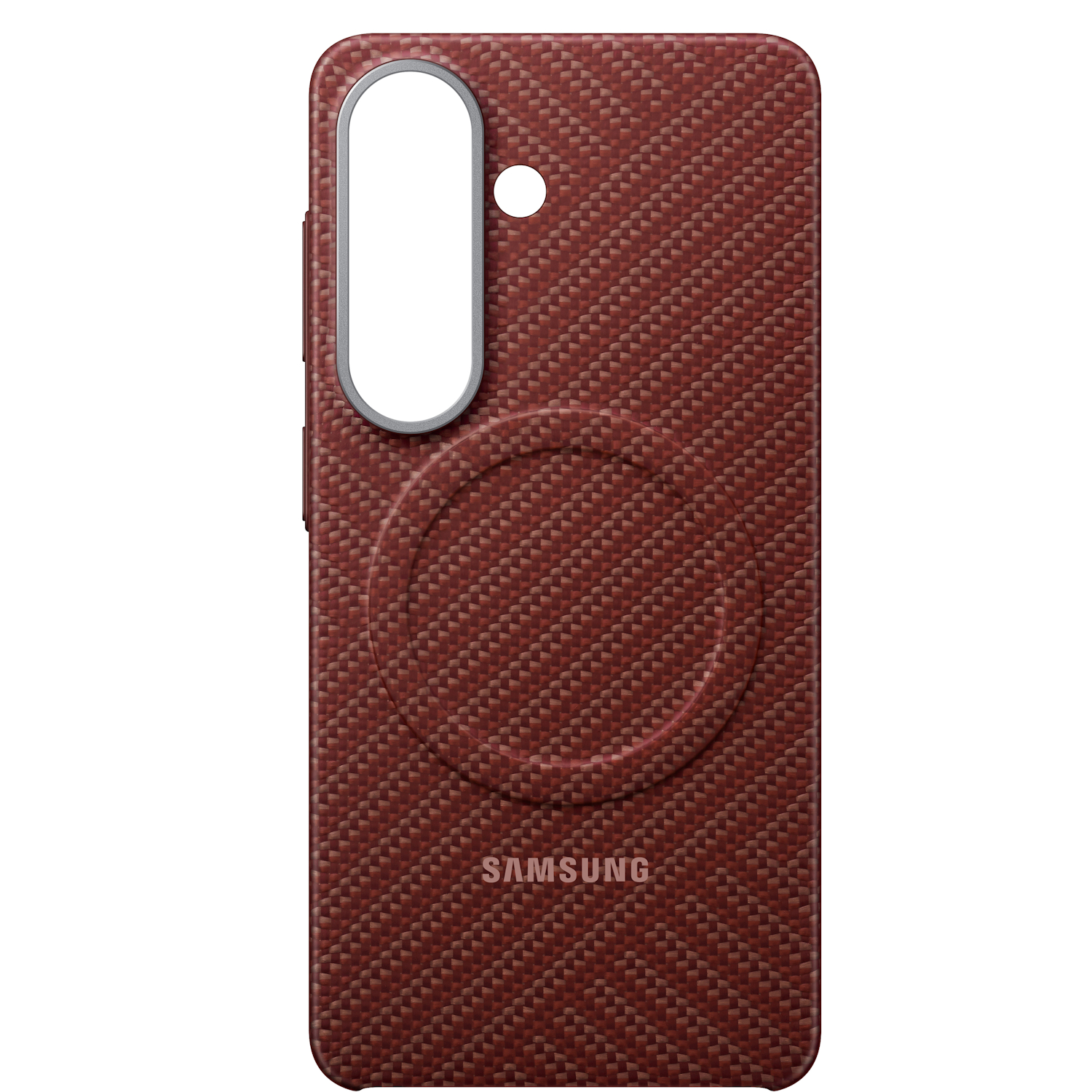 Capac protectie spate Samsung Carbon Magnet Case pentru Galaxy S26 (S942), Coral Red - imagine 2