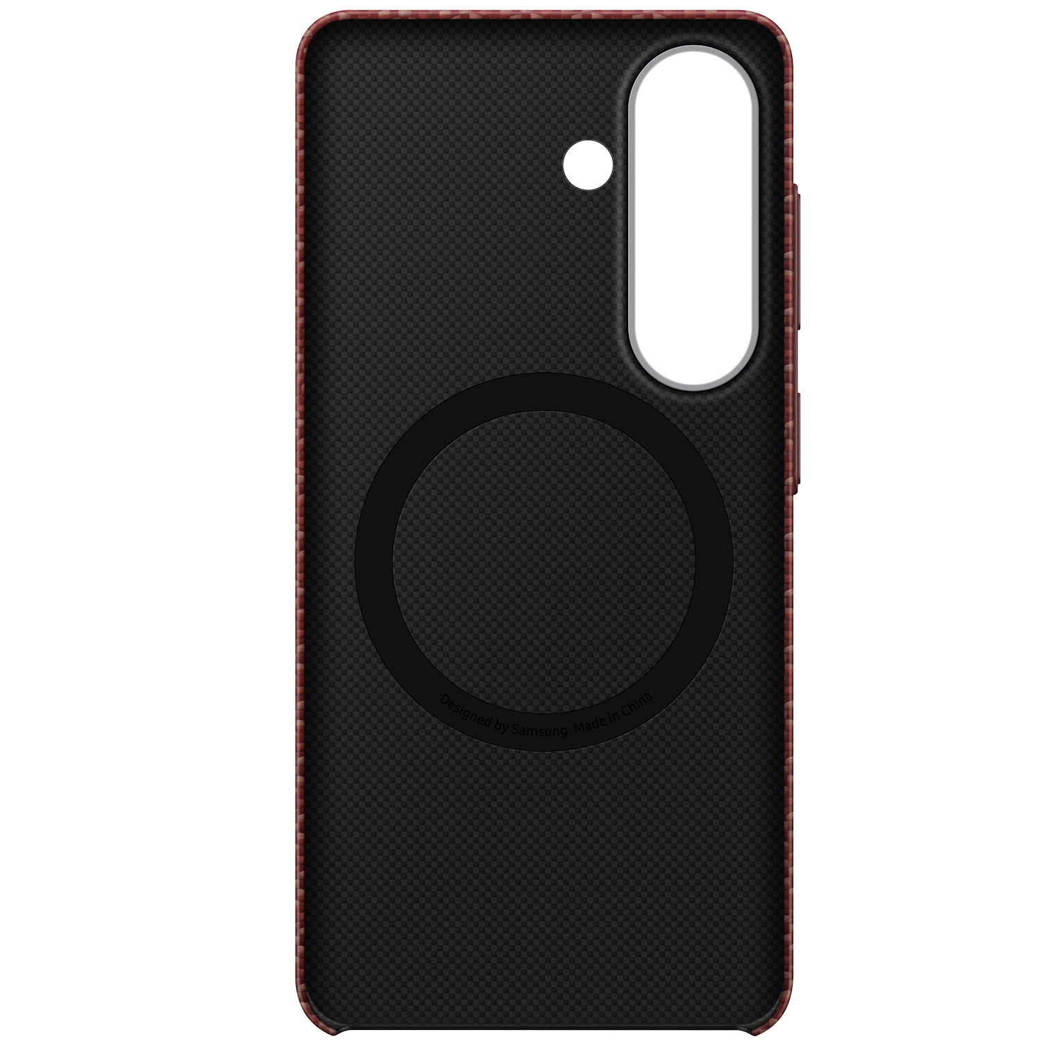 Capac protectie spate Samsung Carbon Magnet Case pentru Galaxy S26 (S942), Coral Red - imagine 4