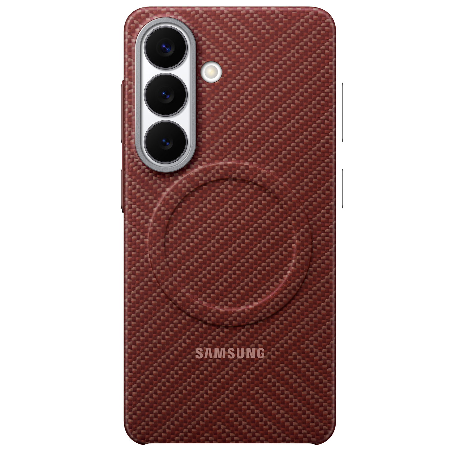 Capac protectie spate Samsung Carbon Magnet Case pentru Galaxy S26 (S942), Coral Red