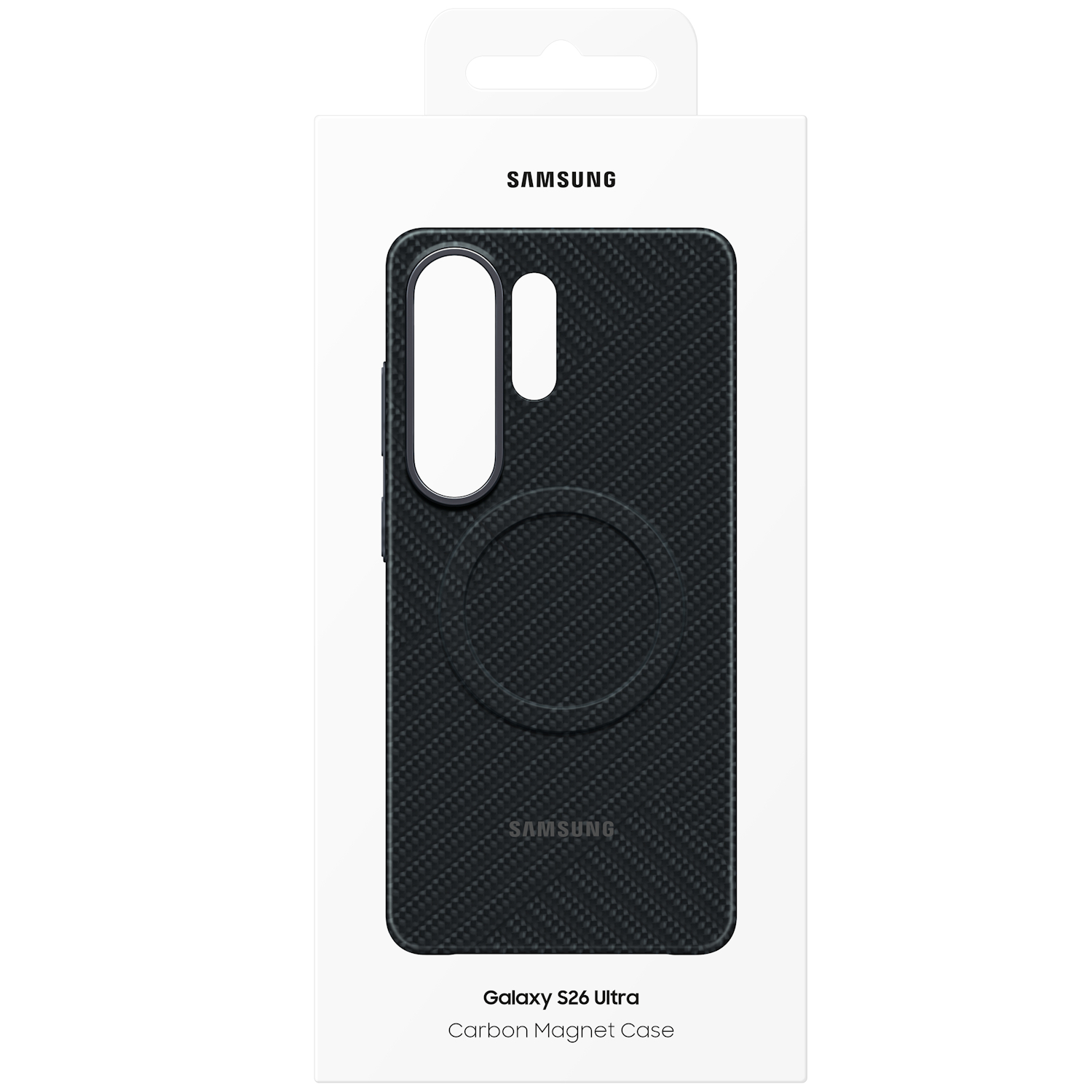 Capac protectie spate Samsung Carbon Magnet Case pentru Galaxy S26 Ultra (S948), Black - imagine 6