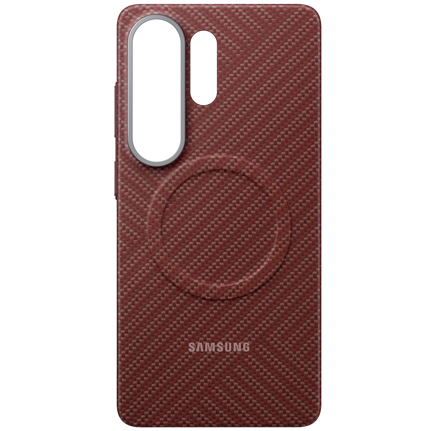 Capac protectie spate Samsung Carbon Magnet Case pentru Galaxy S26 Ultra (S948), Coral Red - imagine 4