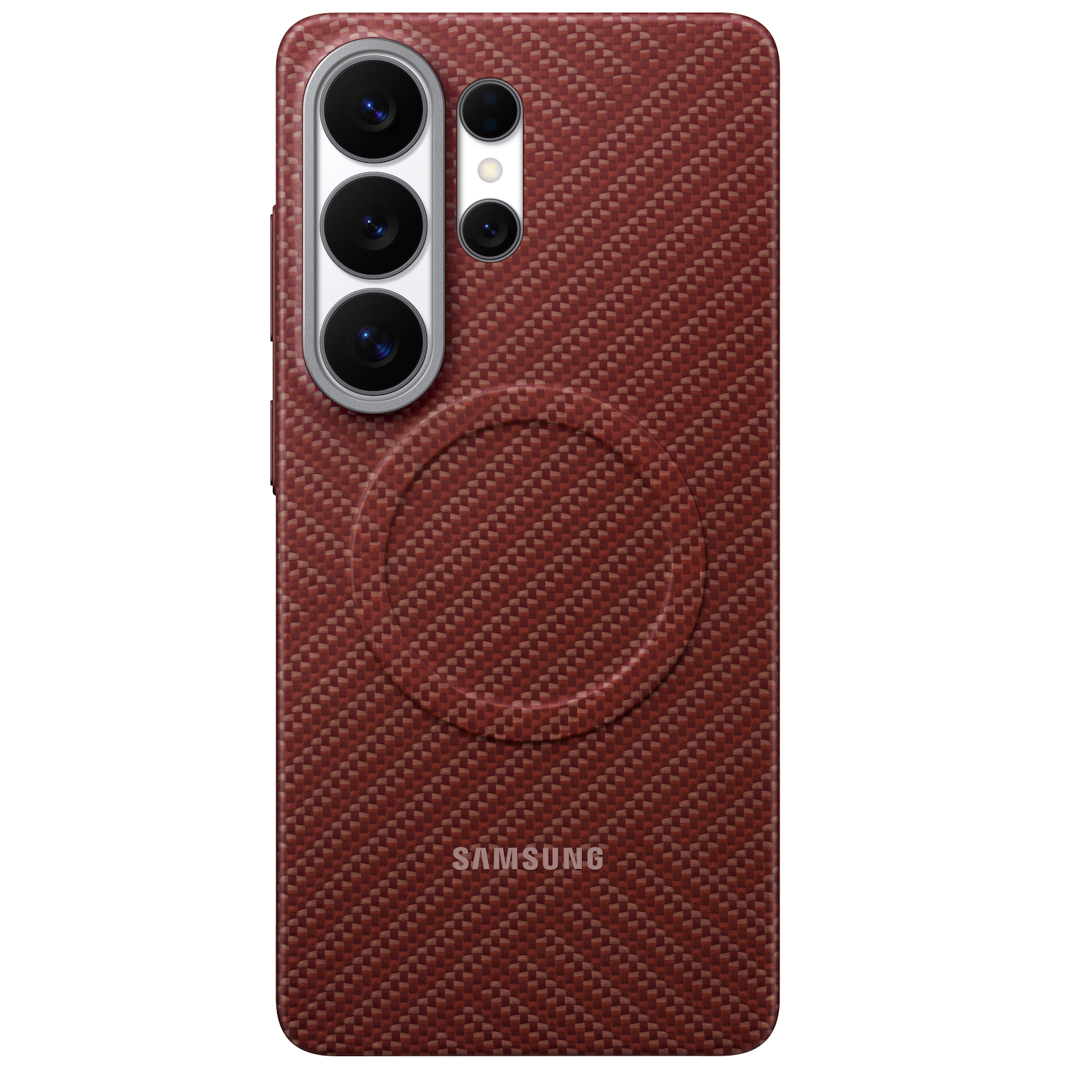 Capac protectie spate Samsung Carbon Magnet Case pentru Galaxy S26 Ultra (S948), Coral Red