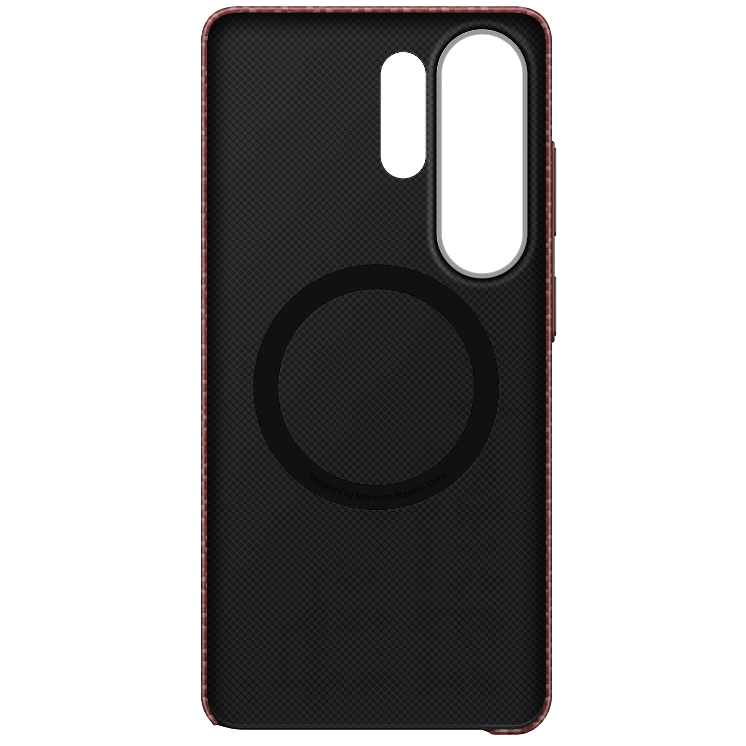 Capac protectie spate Samsung Carbon Magnet Case pentru Galaxy S26 Ultra (S948), Coral Red - imagine 5