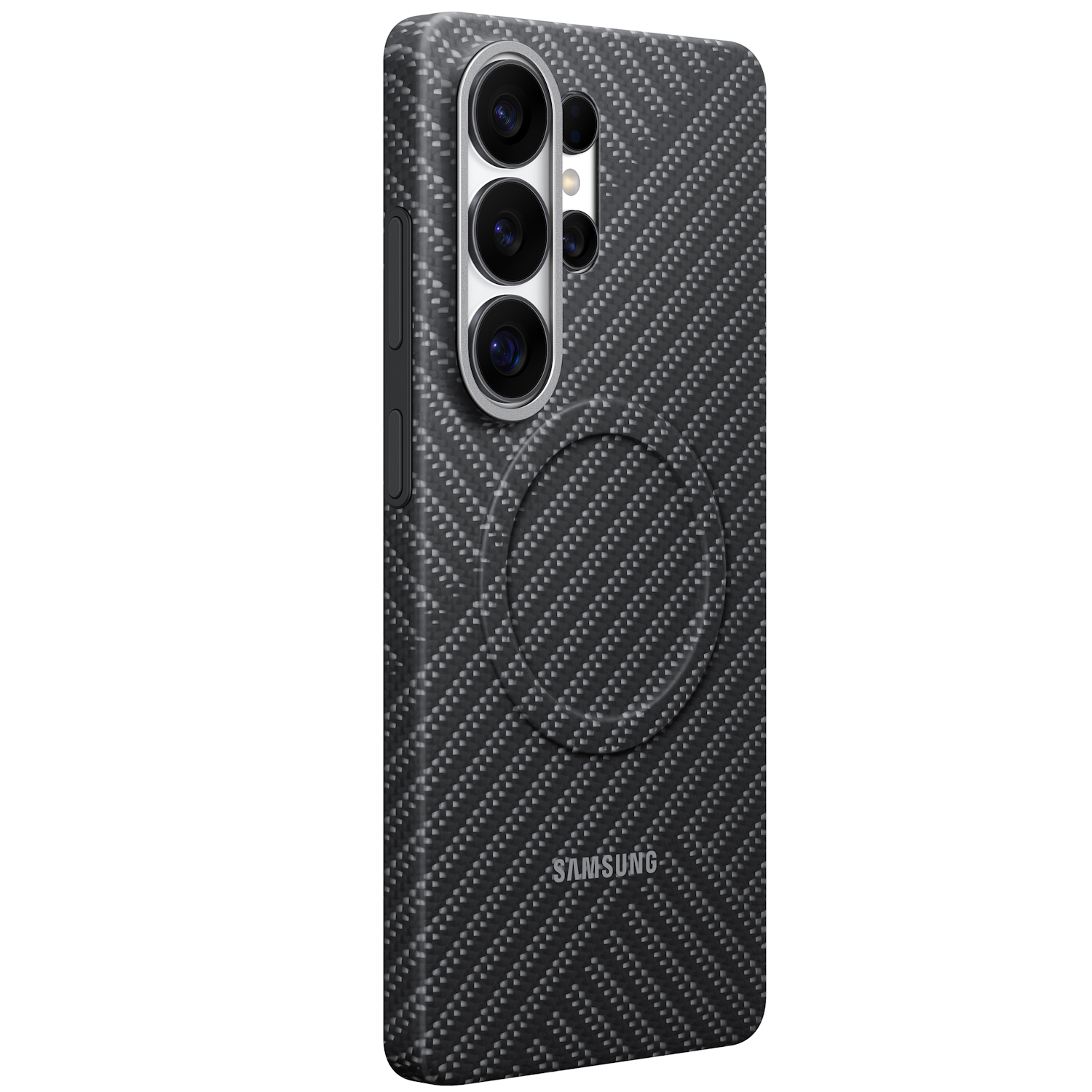 Capac protectie spate Samsung Carbon Magnet Case pentru Galaxy S26 Ultra (S948), Gray - imagine 3