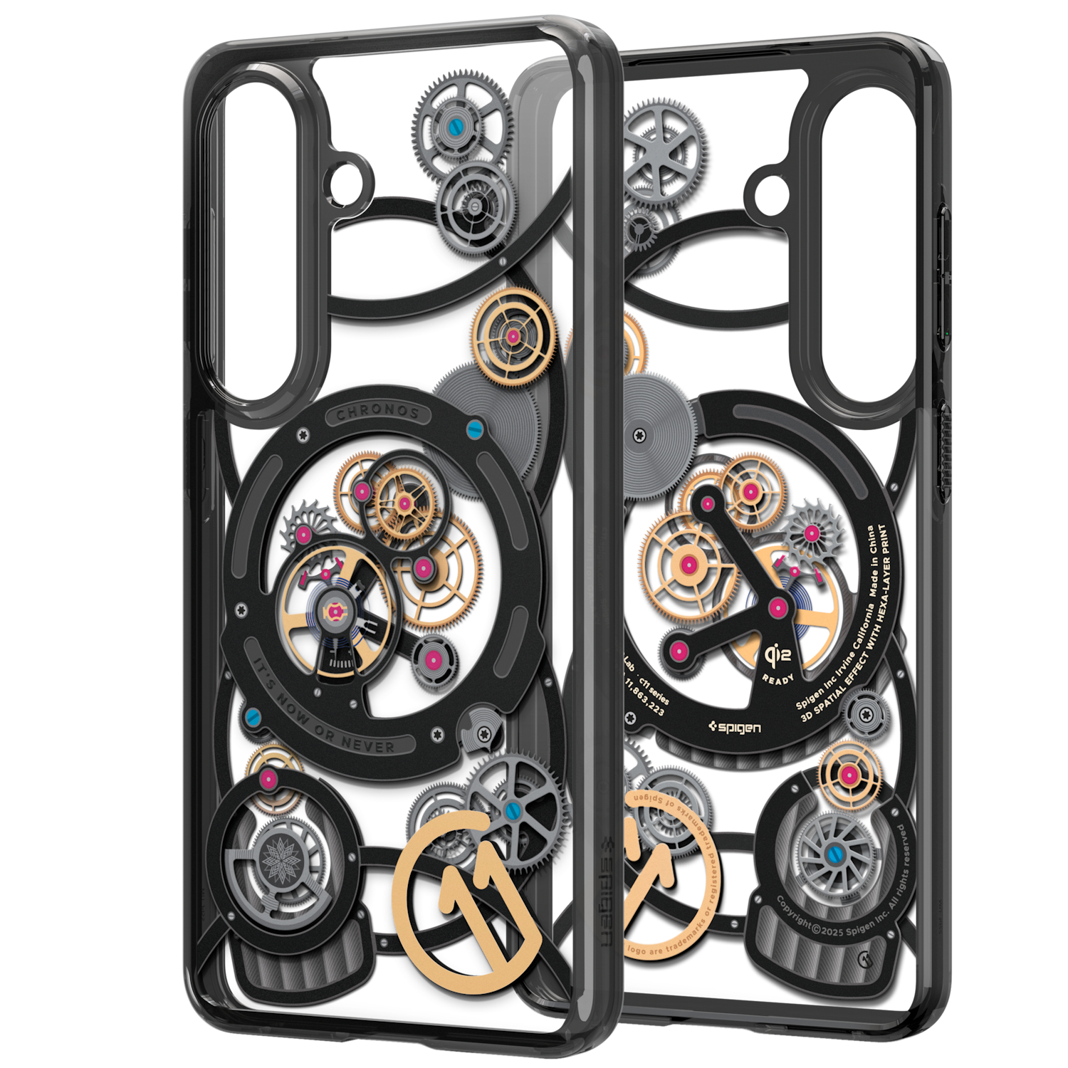 Capac protectie spate Samsung Spigen - Magnet Case (Chronos) pentru Galaxy S26 (S942), Black - imagine 4