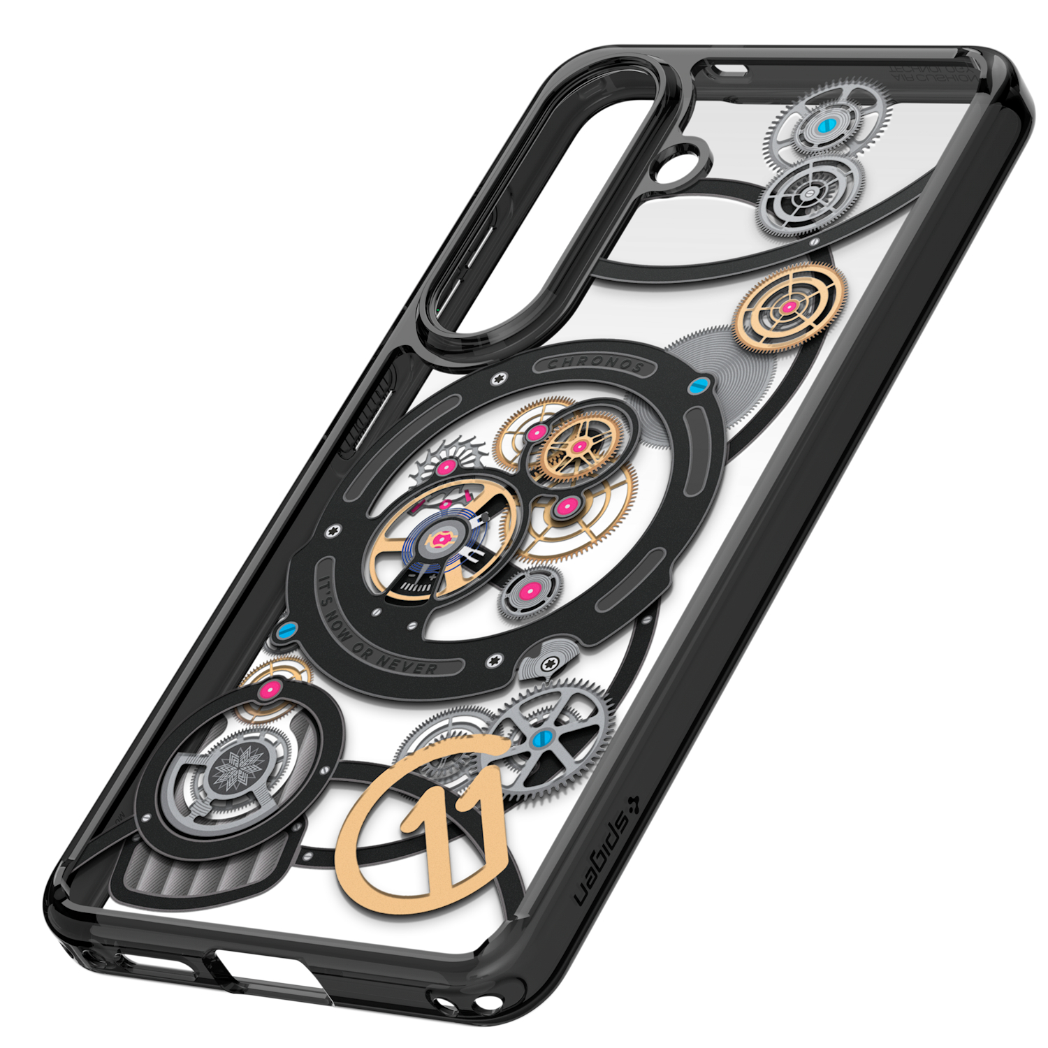 Capac protectie spate Samsung Spigen - Magnet Case (Chronos) pentru Galaxy S26 (S942), Black - imagine 3