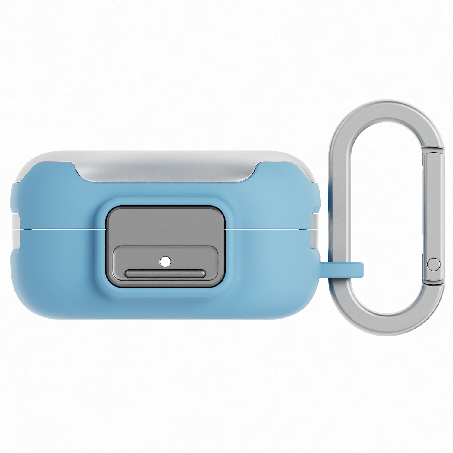 Husa de protectie Samsung Clip Case pentru Galaxy Buds 4 / Buds 4 Pro, cu carabina - Sky Blue - imagine 3