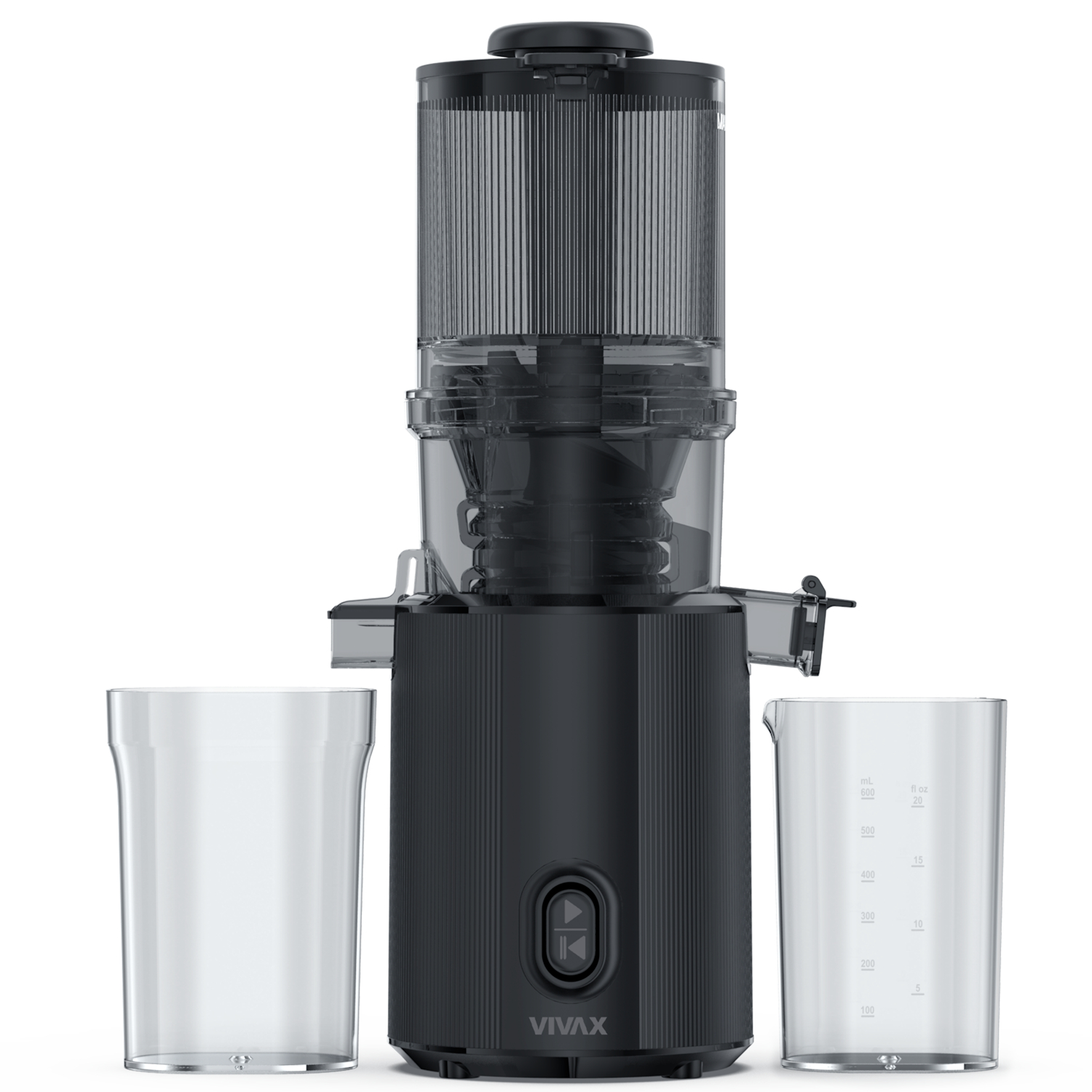 Storcator de fructe Vivax SJ-300B Slow Juicer, prin presare lenta la rece, putere 300W, capacitate 0.8L, Functie Reverse, anti-Picurare, Negru - imagine 2