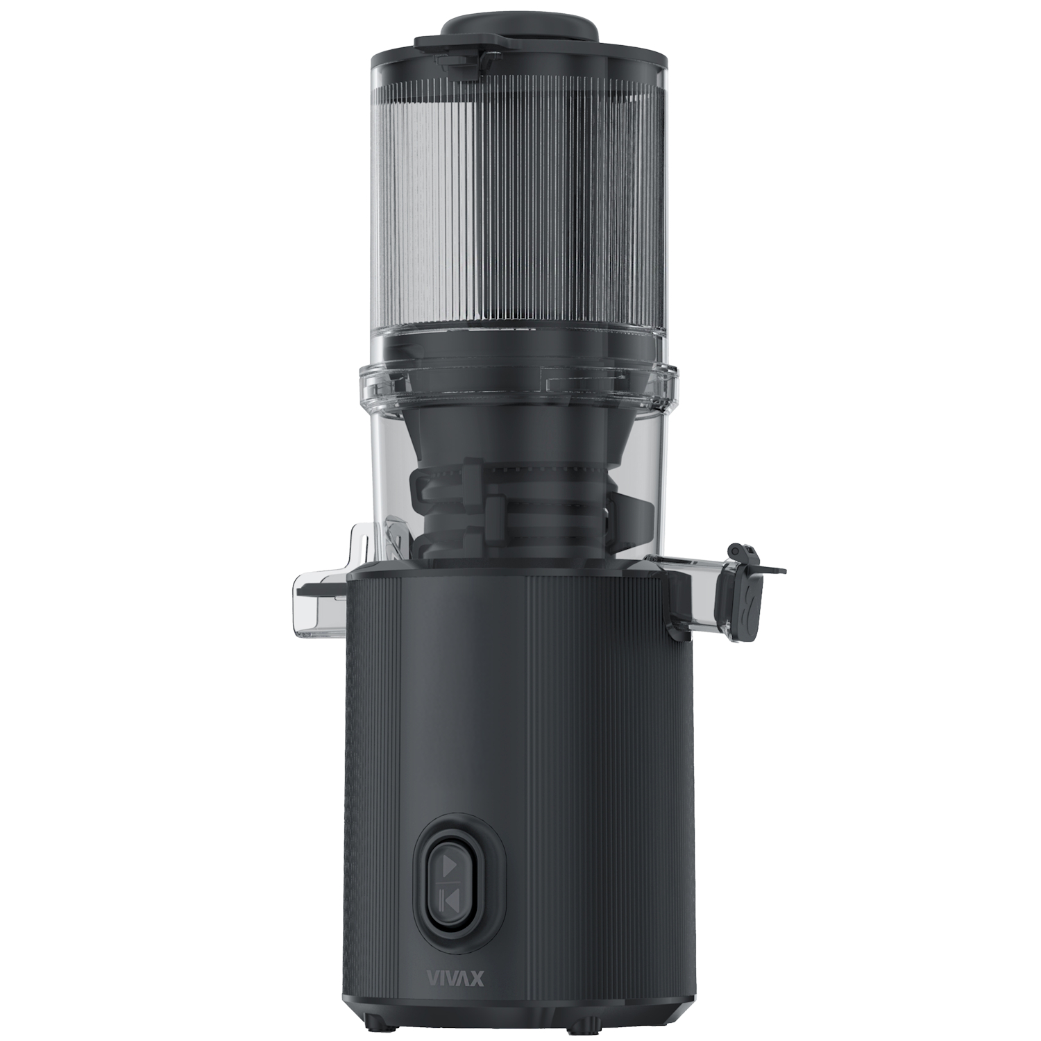 Storcator de fructe Vivax SJ-300B Slow Juicer, prin presare lenta la rece, putere 300W, capacitate 0.8L, Functie Reverse, anti-Picurare, Negru