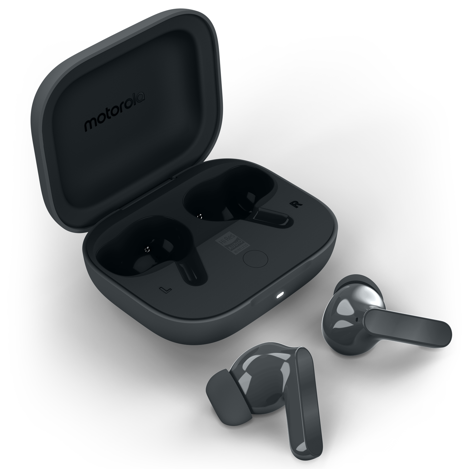 Casti Bluetooth Stereo Moto Buds BASS, True Wireless, Noise Cancelling, tip “In-Ear”, Pantone Dark Shadow