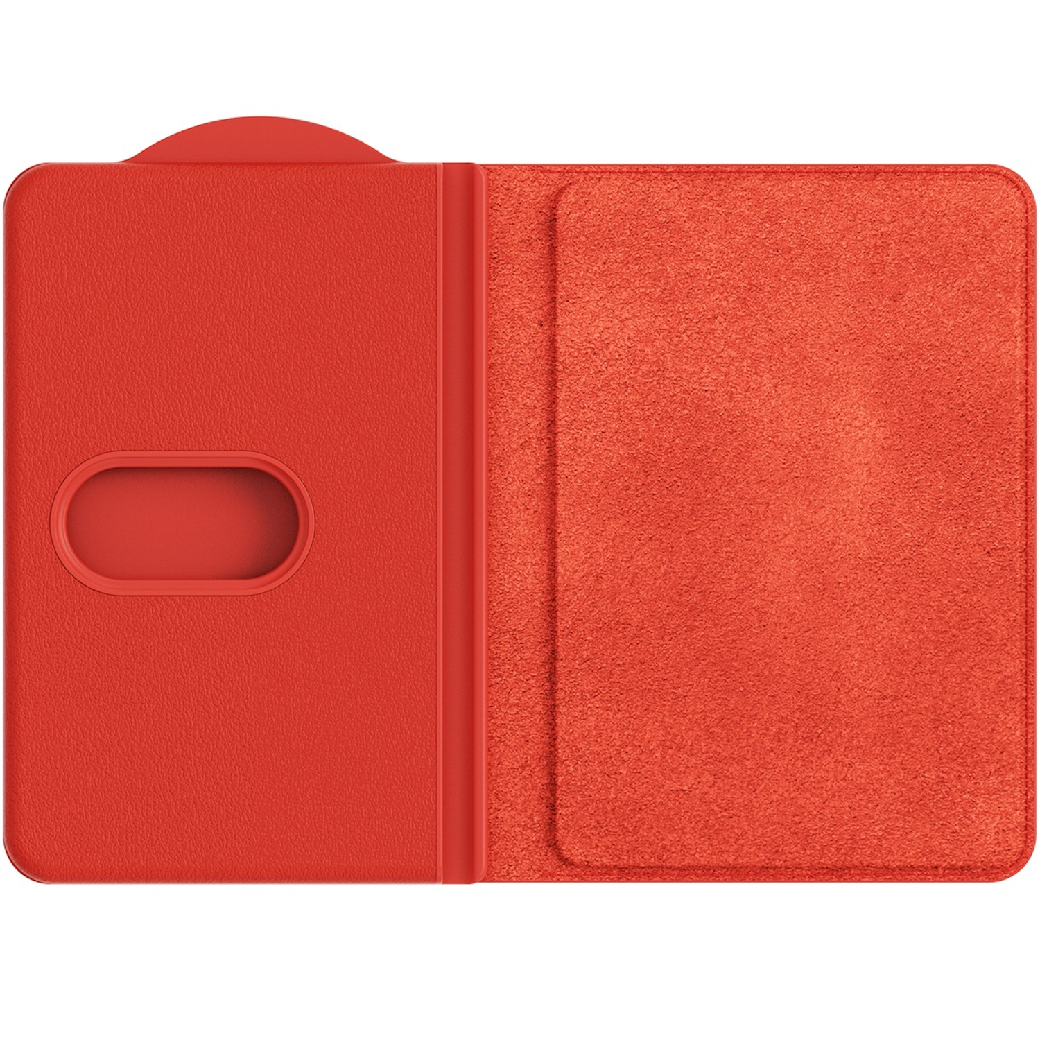 Husa portofel magnetic pentru carduri Xplus - Magnet Card Wallet, Universal, Coral Red - imagine 2