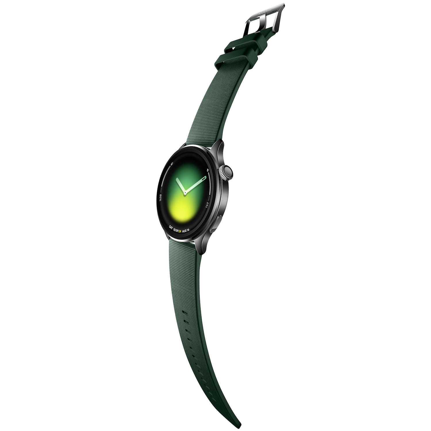 Smartwatch Xiaomi Watch 5 Silver, Bluetooth, Fluoroelastomer Band - Juniper Green - imagine 7