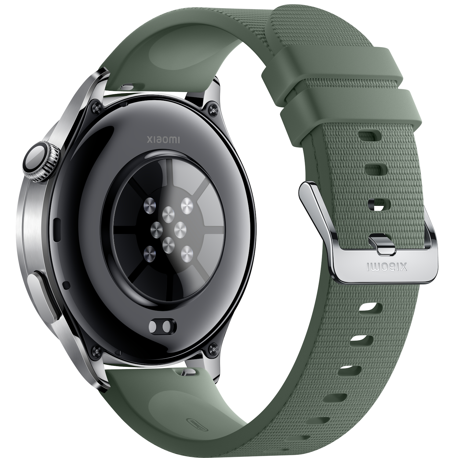 Smartwatch Xiaomi Watch 5 Silver, Bluetooth, Fluoroelastomer Band - Juniper Green - imagine 2