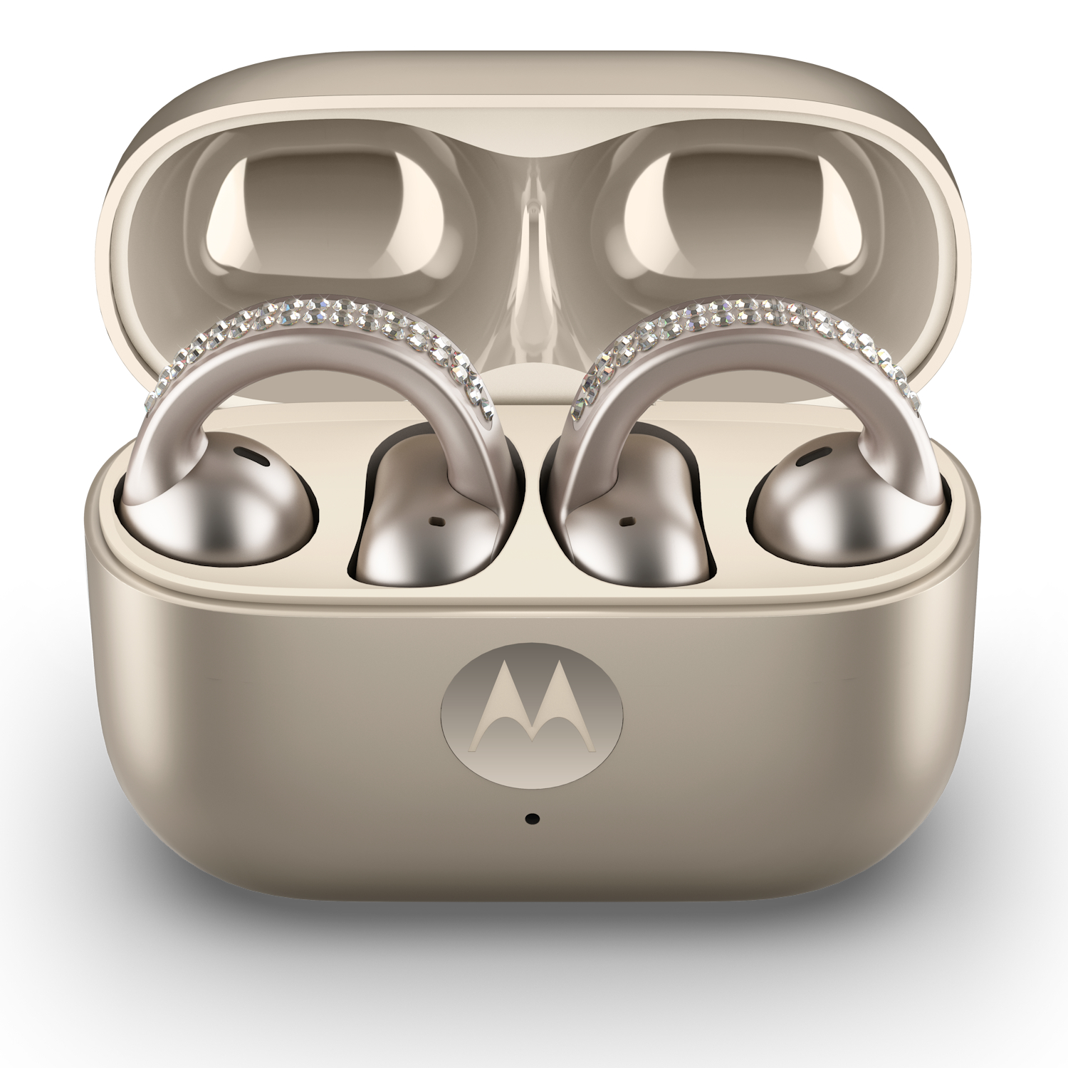Casti Bluetooth Stereo motorola MOTO Buds Loop, True Wireless, Sound by Bose, tip “In-Ear”, French Oak, Swarovski Edition - imagine 3