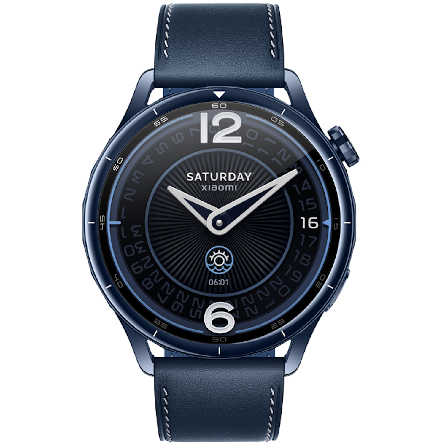 Smartwatch Xiaomi Watch S5 46mm, AMOLED 1.48", Bluetooth, GPS, Leather Strap - Ceramic Blue - imagine 2