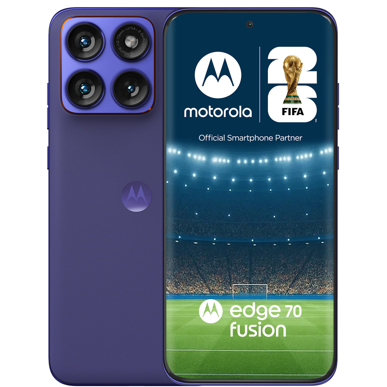 Telefon mobil Dual SIM Motorola edge 70 fusion, 5G, Octa Core 2.5 GHz, 256 GB + 8 GB RAM, 5200 mAh, PANTONE Orient Blue