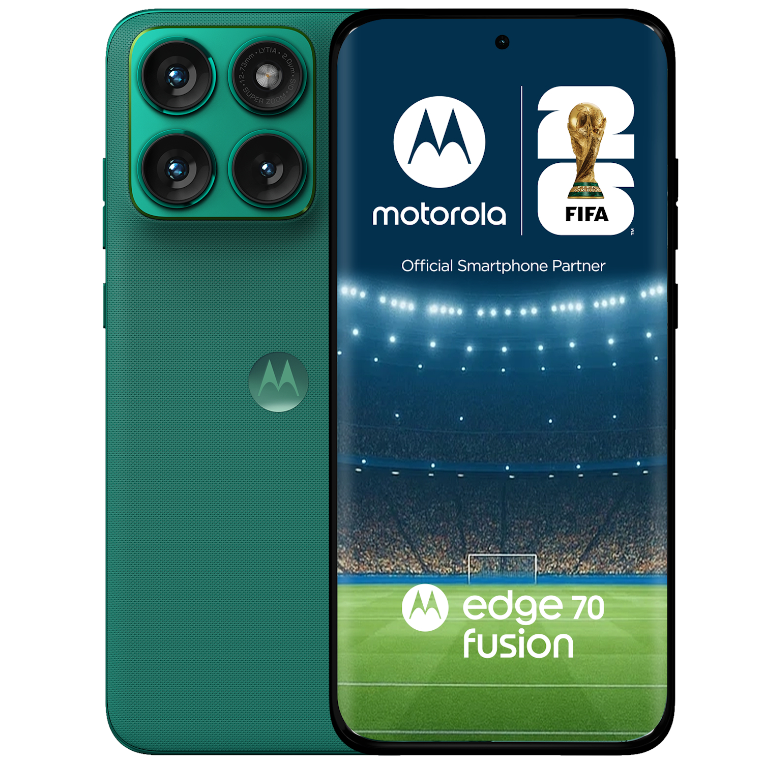 Telefon mobil Dual SIM Motorola edge 70 fusion, 5G, Octa Core 2.5 GHz, 256 GB + 8 GB RAM, 5200 mAh, PANTONE Sporting Green