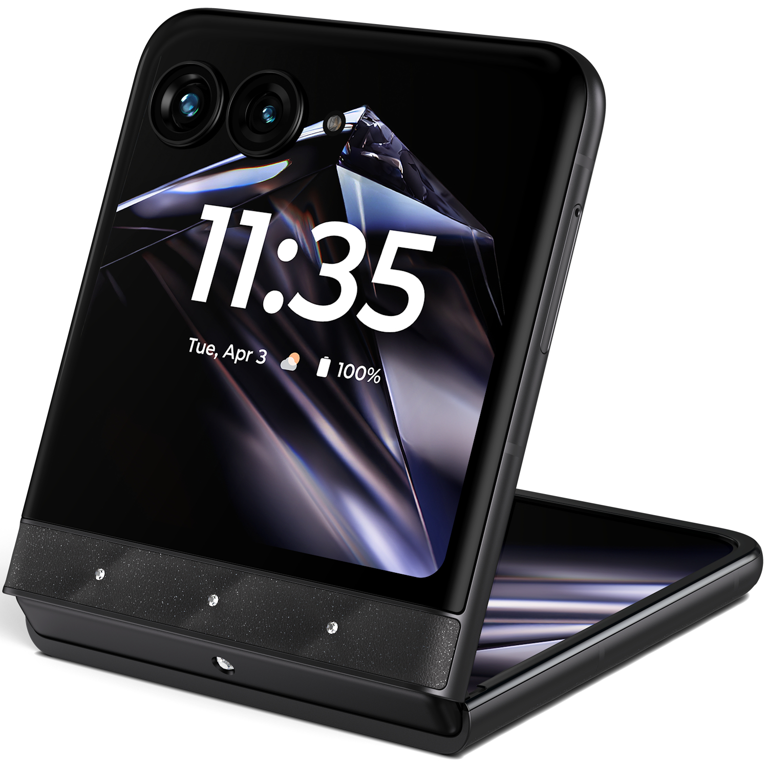 Telefon mobil Motorola Razr 70 Swarovski Edition 5G, Octa Core 2.6 GHz, 256 GB + 8 GB RAM, PANTONE Meteorite - imagine 4