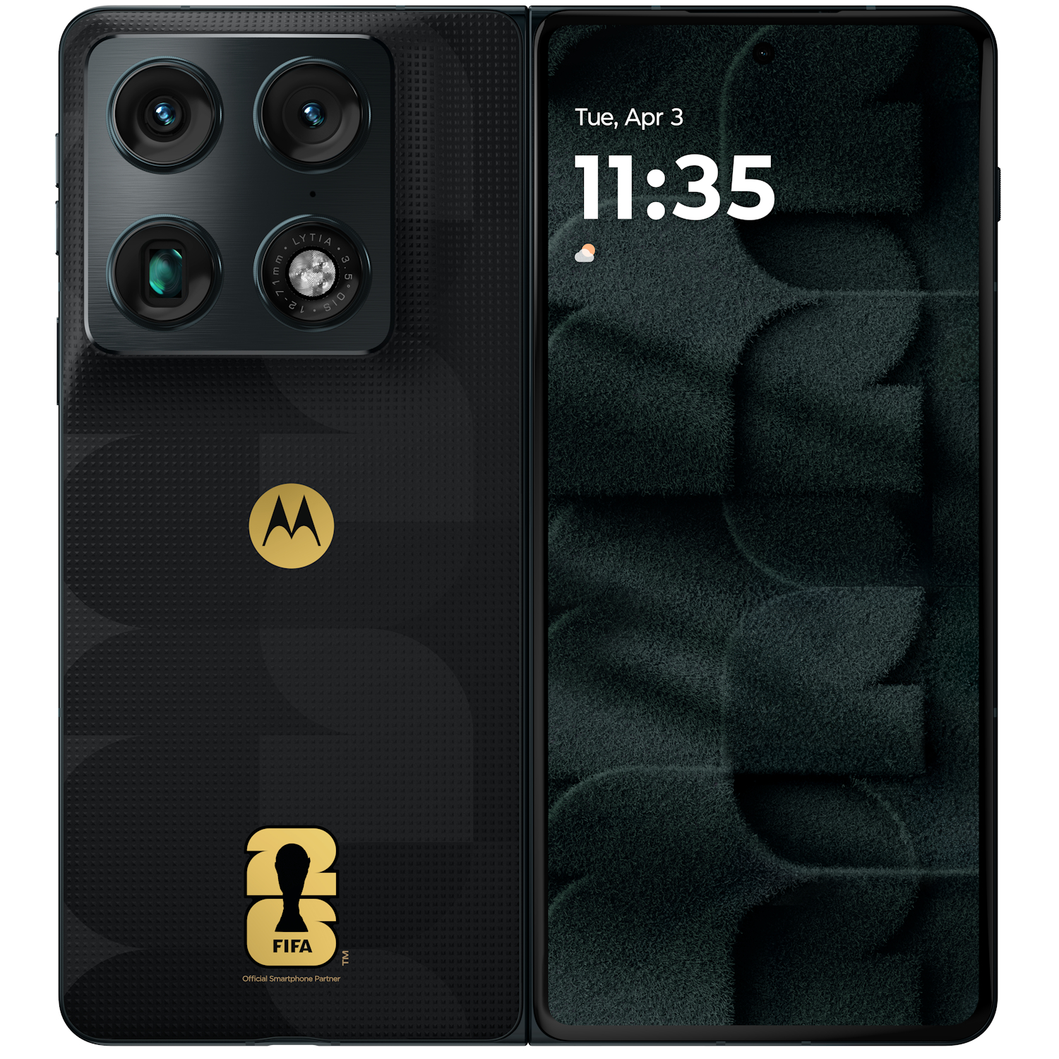 Telefon mobil Motorola Razr Fold FIFA World Cup 26 Edition, 5G, Octa Core 3.8 GHz, 512 GB + 16 GB RAM, 6000 mAh, PANTONE Blackened Blue - imagine 4