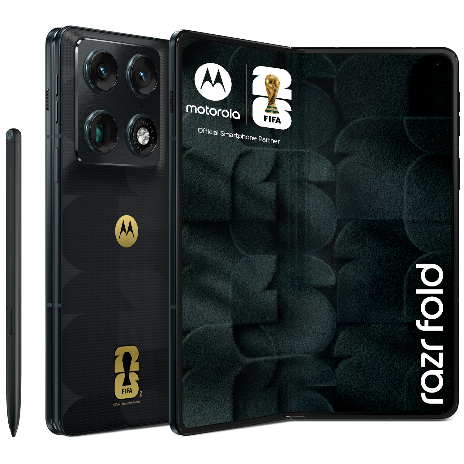 Telefon mobil Motorola Razr Fold FIFA World Cup 26 Edition, 5G, Octa Core 3.8 GHz, 512 GB + 16 GB RAM, 6000 mAh, PANTONE Blackened Blue - imagine 6
