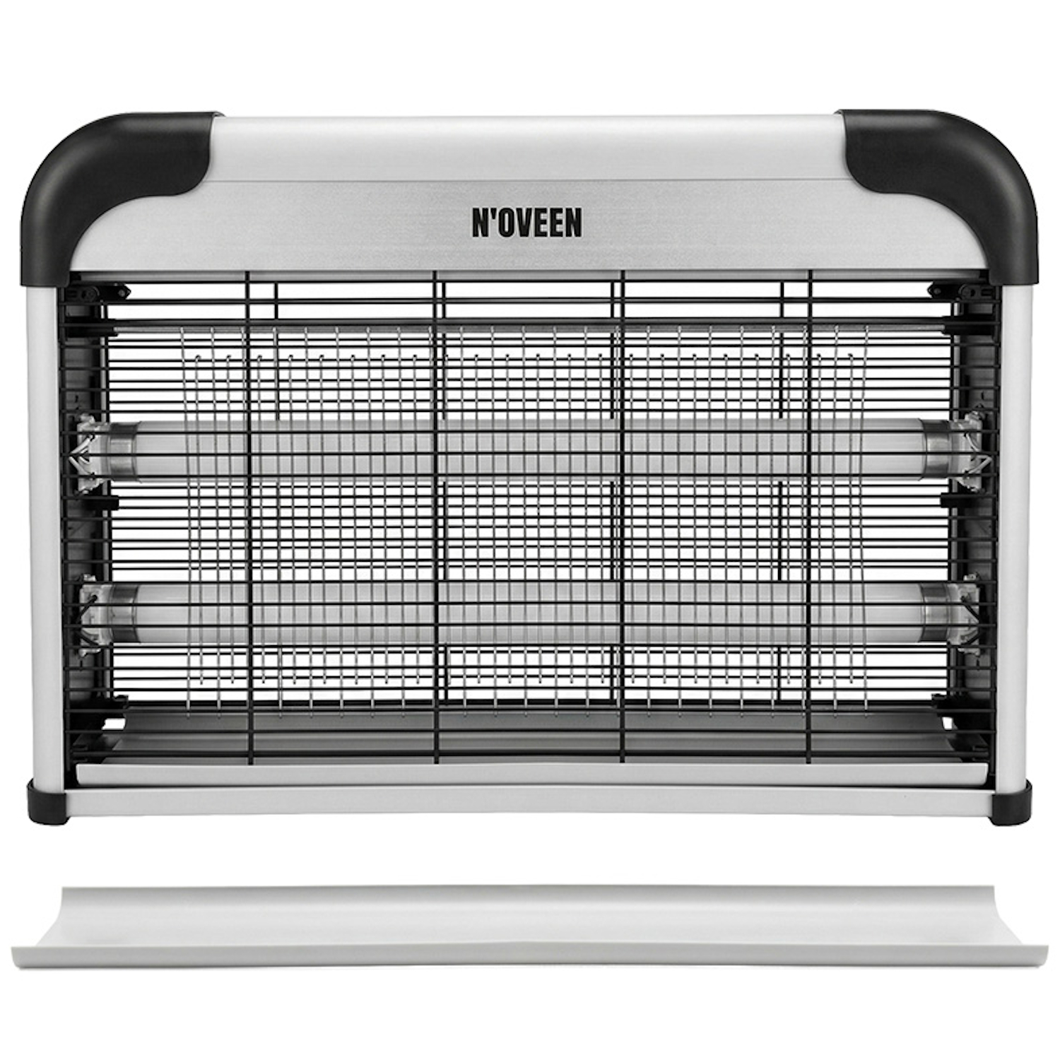 Lampa electrica anti-insecte Noveen Insect killer lamp IKN220 Economic, 2 x UVA (10 W), 1500 V, Alb Negru - imagine 3