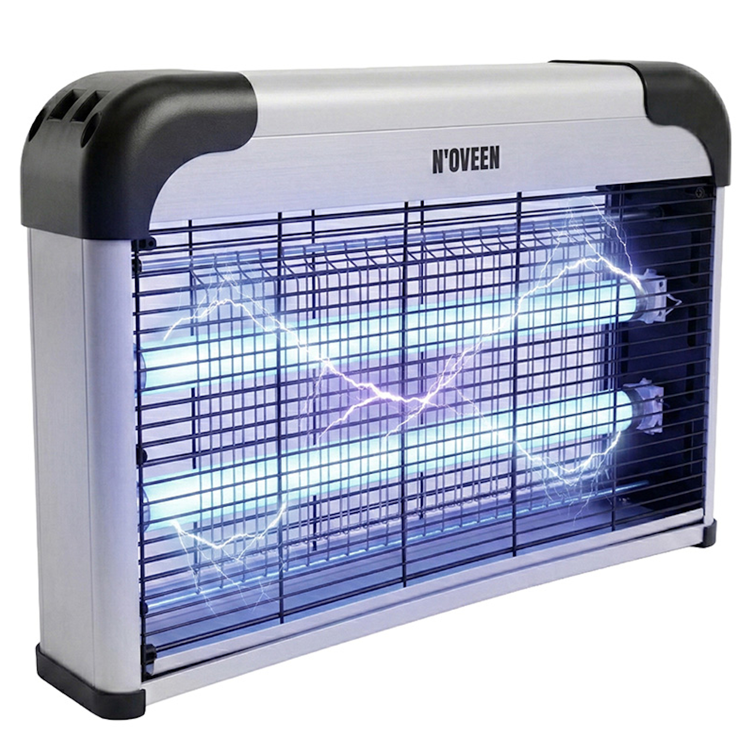 Lampa electrica anti-insecte Noveen Insect killer lamp IKN220 Economic, 2 x UVA (10 W), 1500 V, Alb Negru - imagine 9