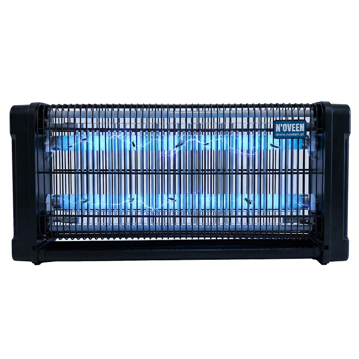 Lampa electrica anti-insecte Noveen Insect killer lamp IKN30, 2 x UVA (15 W), 4000 V, Negru
