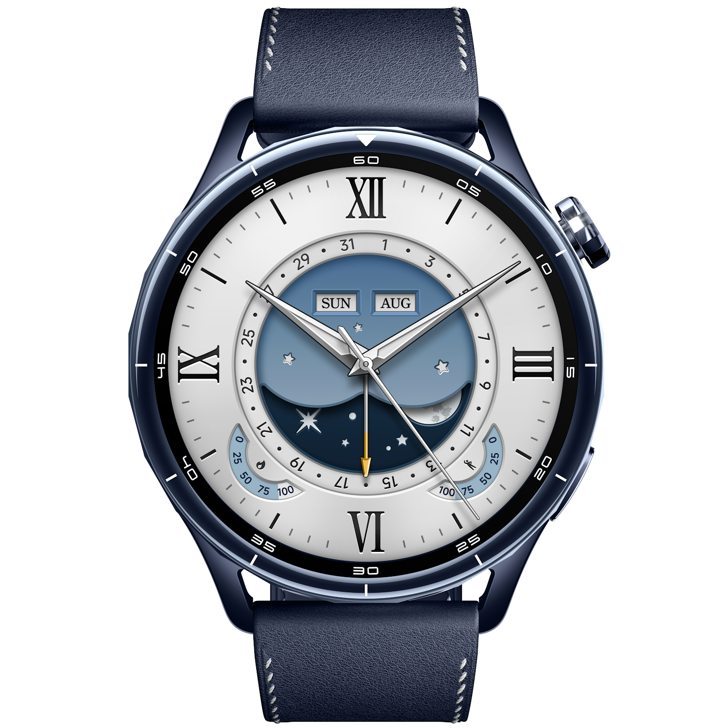 Smartwatch Xiaomi Watch S5 46mm, AMOLED 1.48", Bluetooth, GPS, Leather Strap - Ceramic Blue - imagine 3