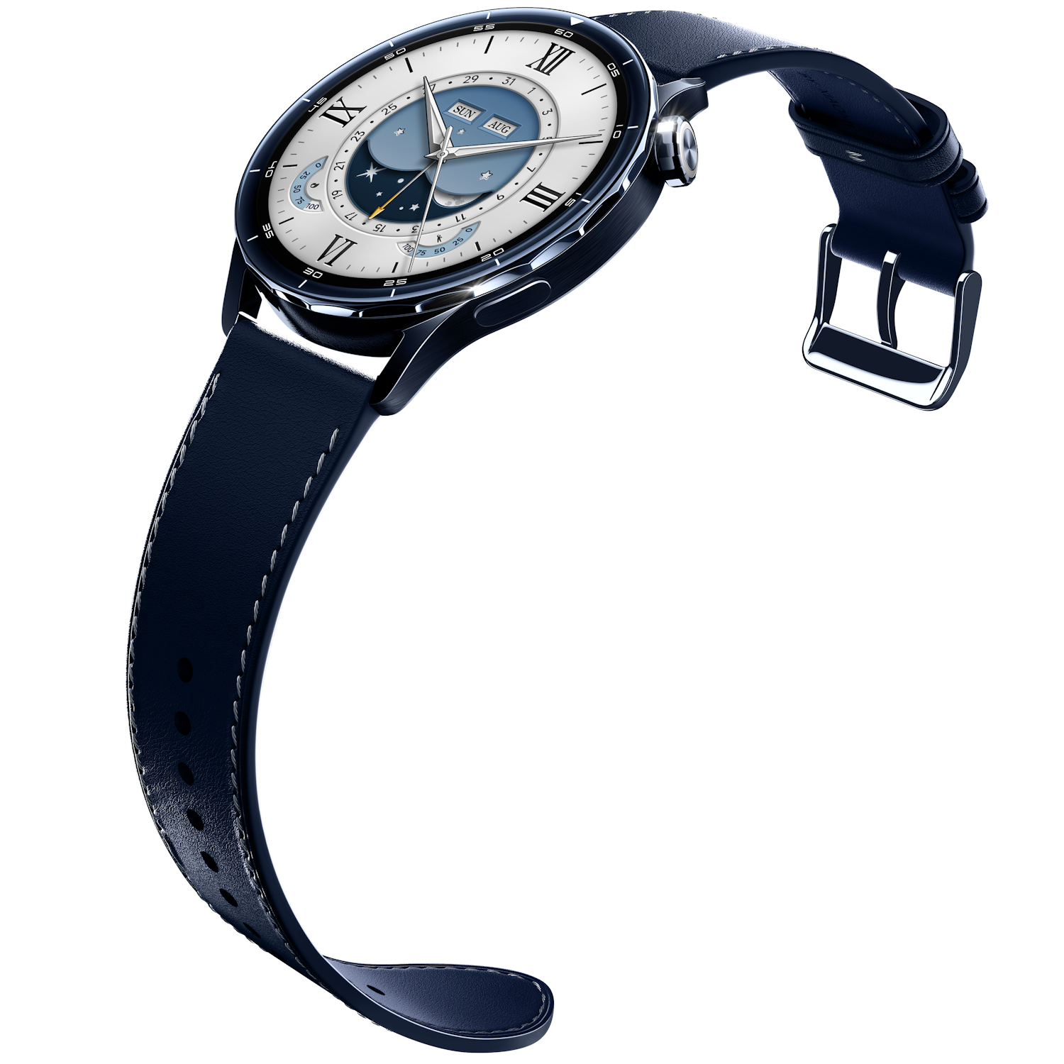 Smartwatch Xiaomi Watch S5 46mm, AMOLED 1.48", Bluetooth, GPS, Leather Strap - Ceramic Blue - imagine 8