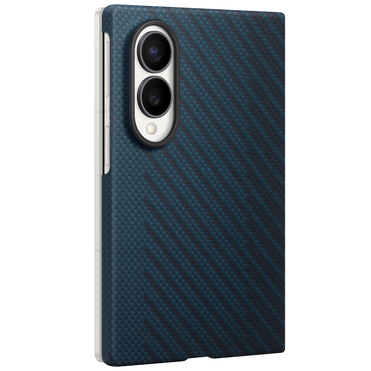 Capac protectie spate Samsung Carbon Magnet Case pentru Galaxy Z Fold8, Blue - imagine 4
