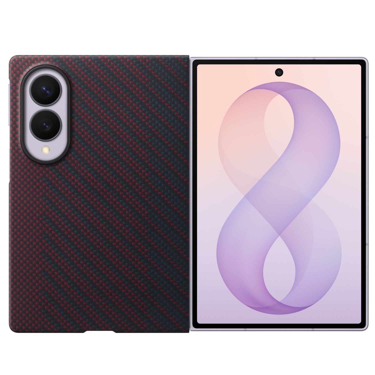 Capac protectie spate Samsung Carbon Magnet Case pentru Galaxy Z Fold8, Violet