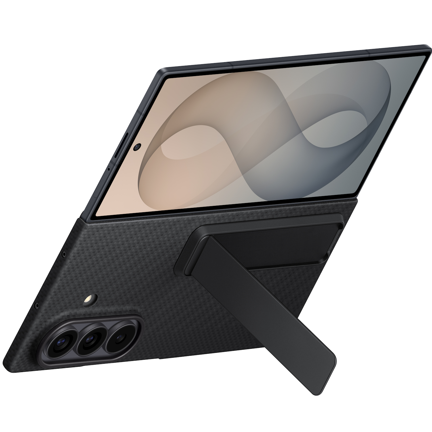 Capac protectie spate Samsung Carbon Standing Case pentru Galaxy Z Fold8 Ultra, Black - imagine 4