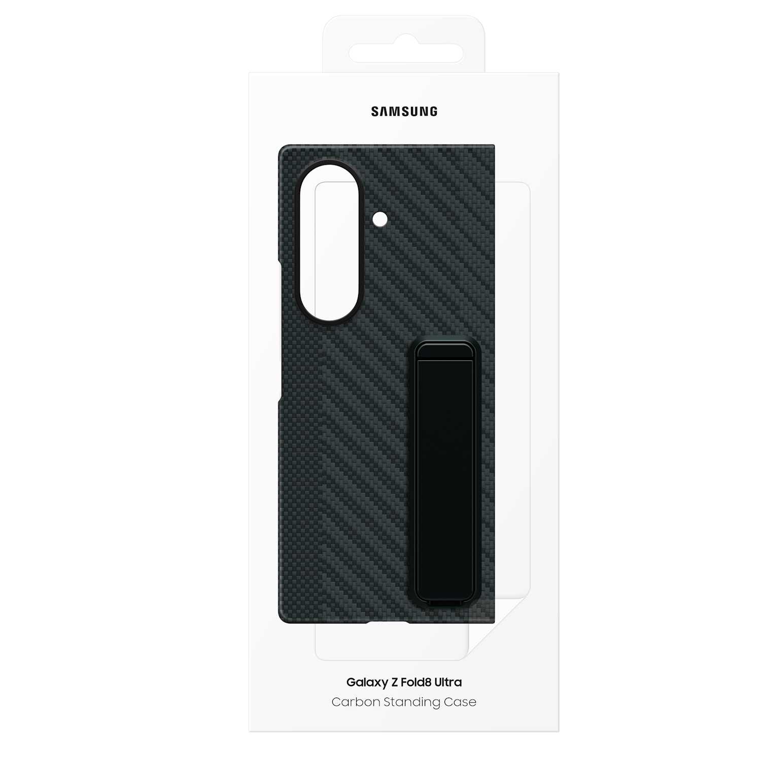 Capac protectie spate Samsung Carbon Standing Case pentru Galaxy Z Fold8 Ultra, Black - imagine 7
