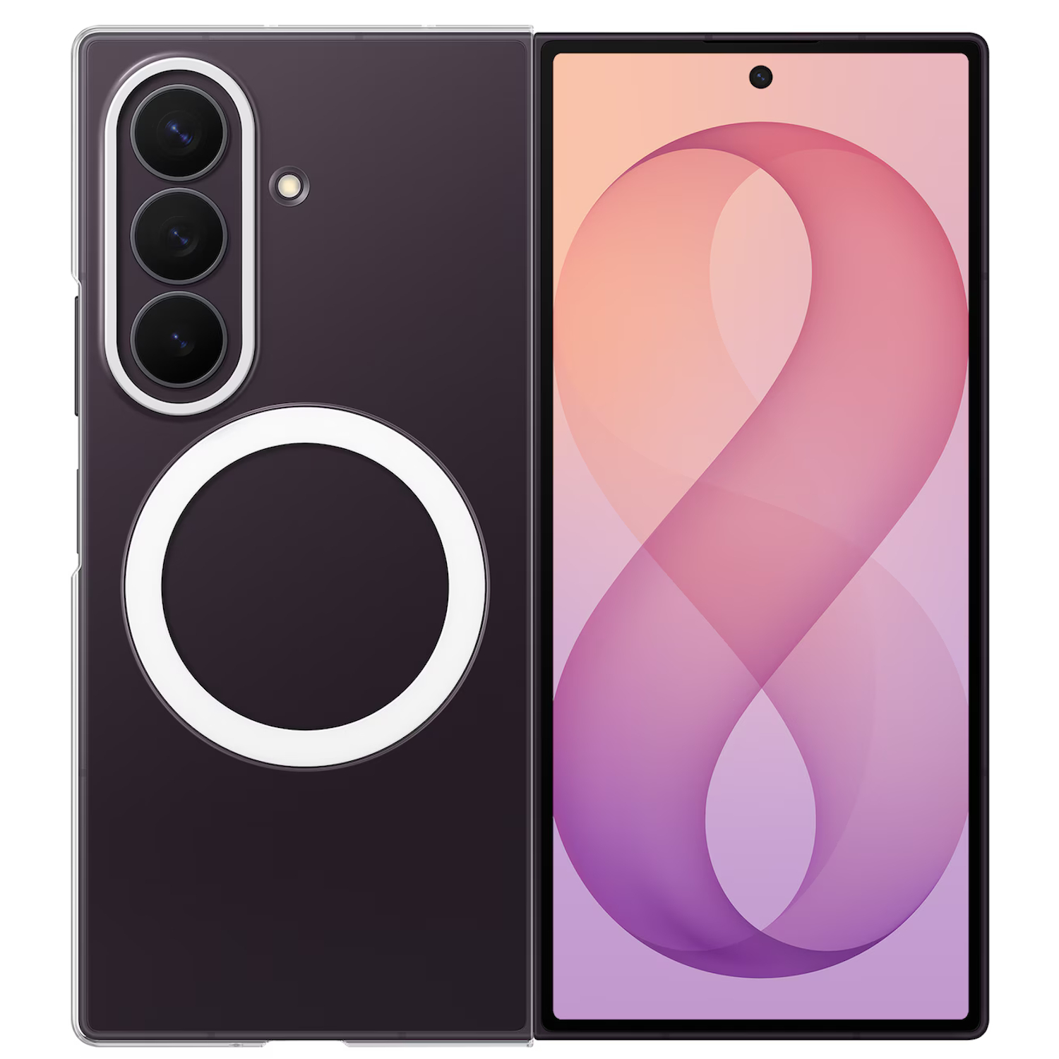 Capac protectie spate Samsung Clear Magnet Case pentru Galaxy Z Fold8 Ultra, Transparency