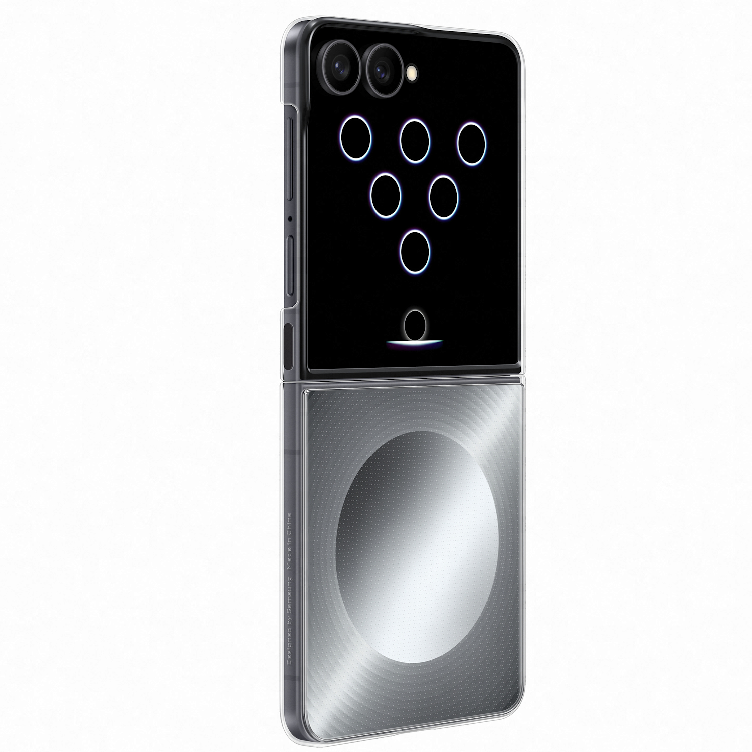Capac protectie spate Samsung FlipSuit Case pentru Galaxy Z Flip 8, Silver - imagine 4