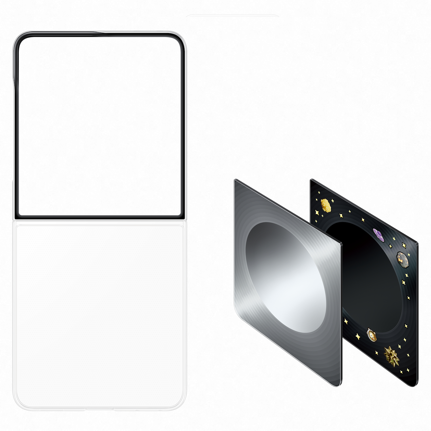 Capac protectie spate Samsung FlipSuit Case pentru Galaxy Z Flip 8, Silver