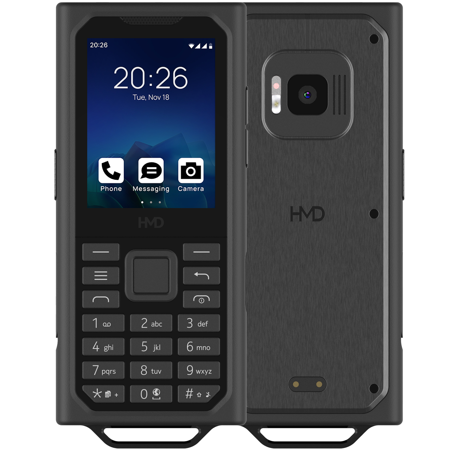 Telefon mobil Ultra-Rugged Dual SIM HMD Terra M, 32 GB + 2 GB RAM, LTE, IP69K, Dark Grey