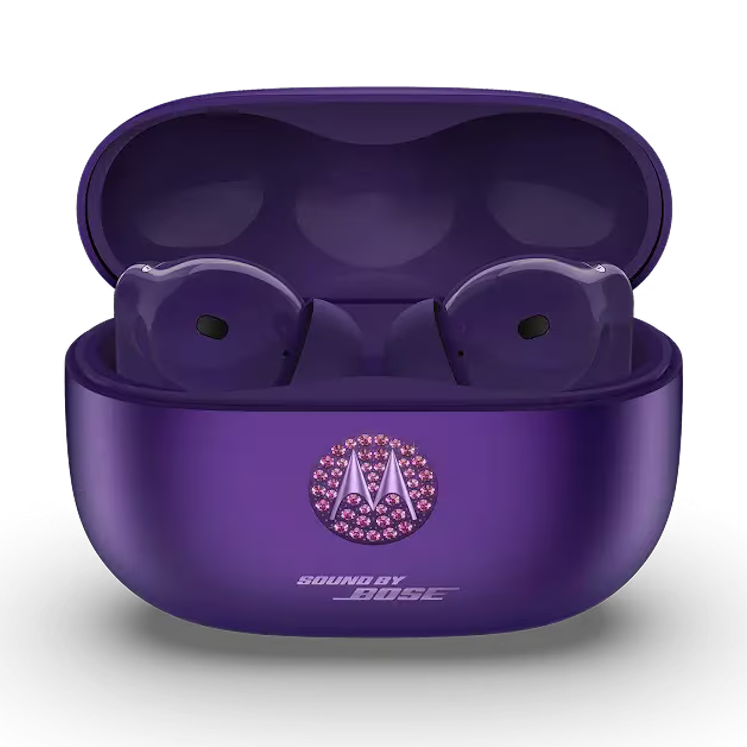 Telefon mobil Dual SIM Motorola Signature, 5G, Octa Core 3.8 GHz, 512 GB + 16 GB RAM, Swarovski Edition PANTONE Violet Indigo + moto buds 2 plus - imagine 3