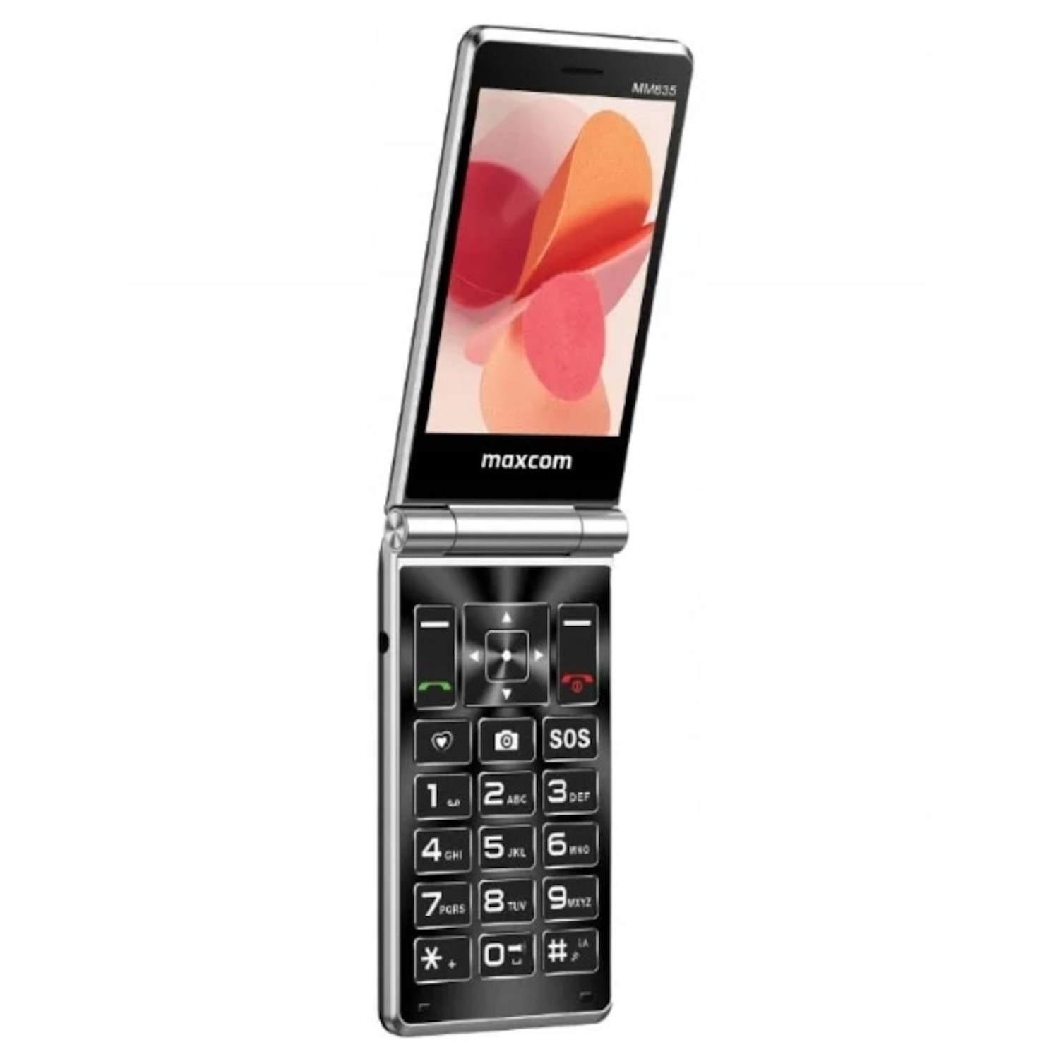 Telefon mobil Dual SIM Flip Phone MaxCom Comfort MM835L 4G, display 3.5" + 2.4", Black - imagine 2