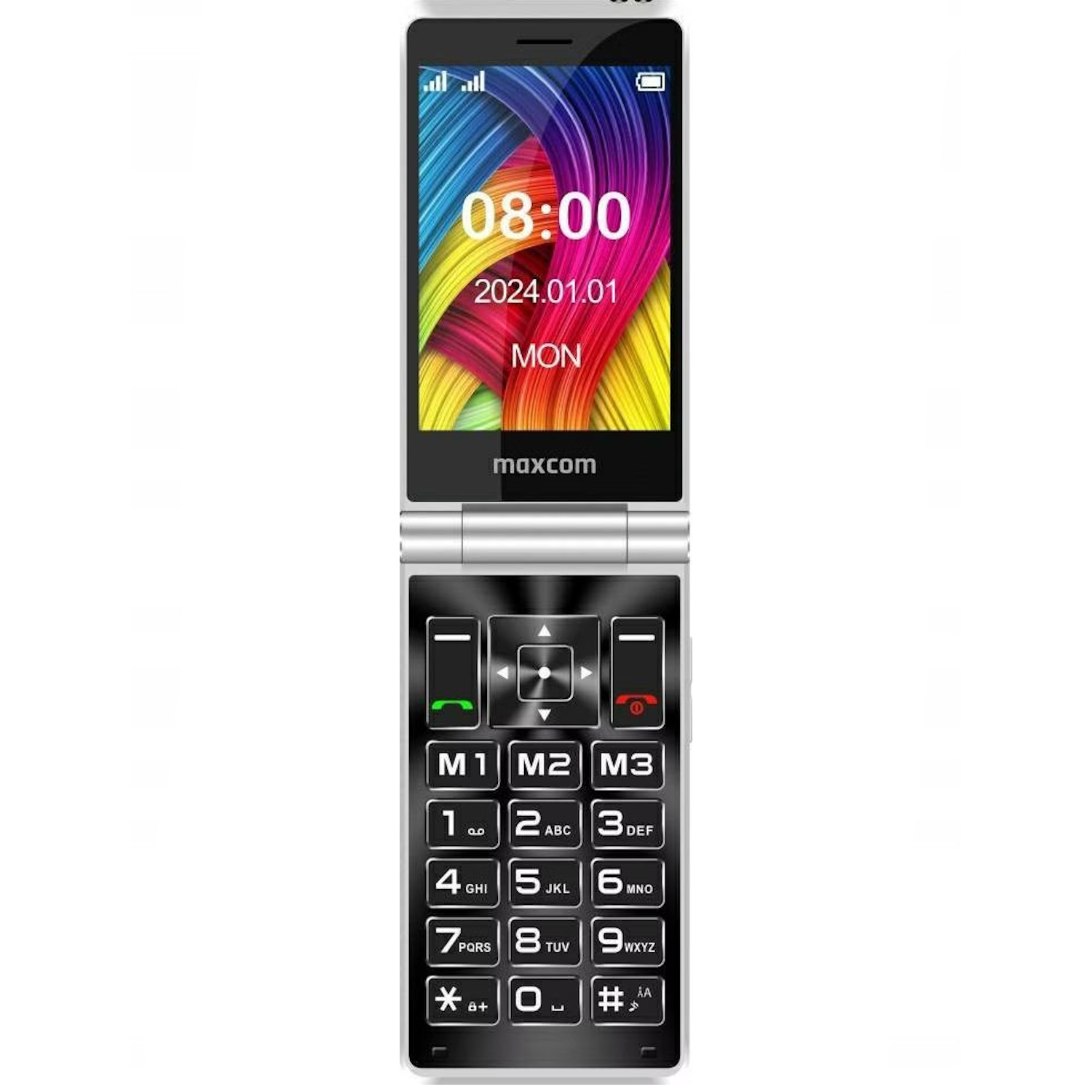 Telefon mobil Dual SIM Flip Phone MaxCom Comfort MM835L 4G, display 3.5" + 2.4", Black - imagine 3